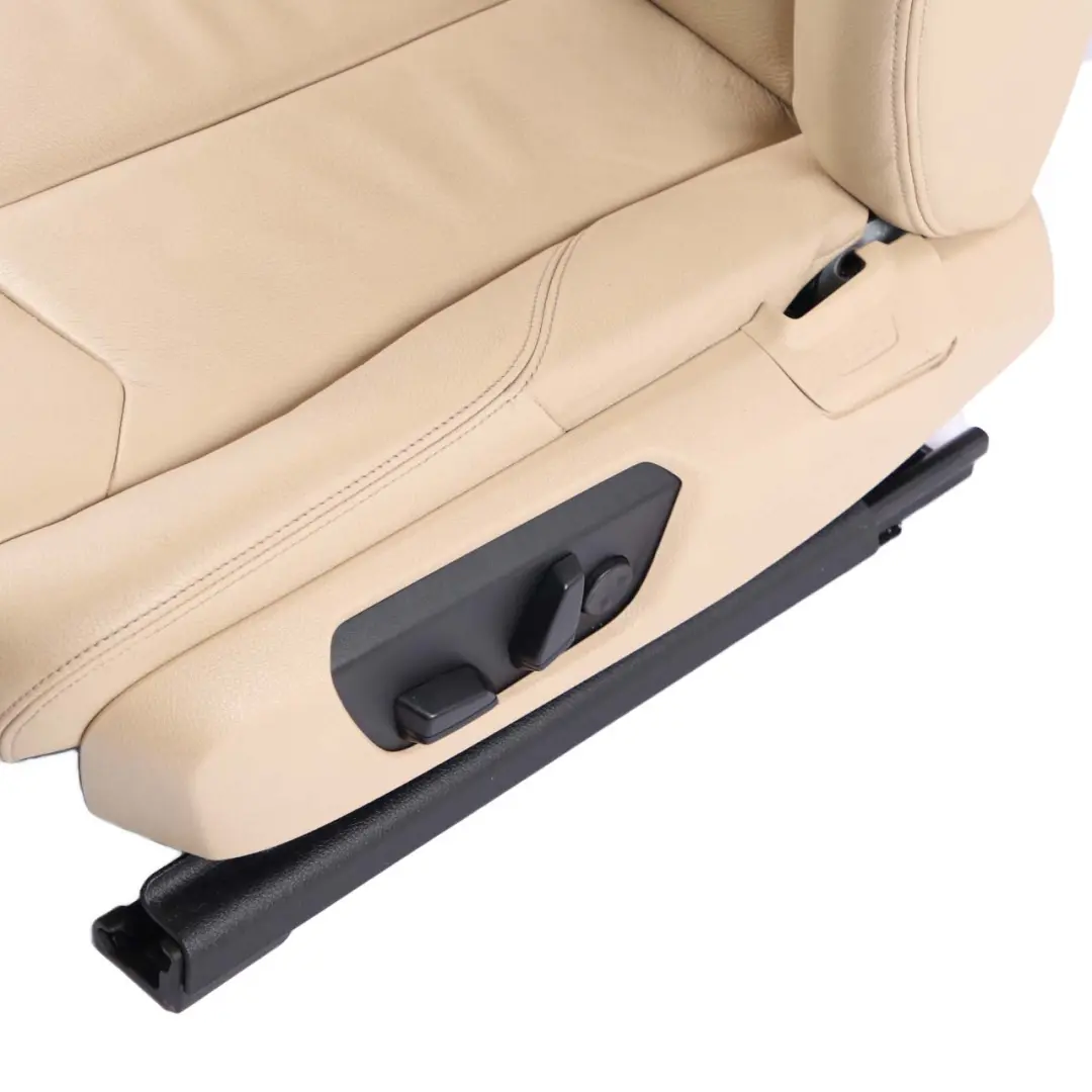 Heated BMW F30 Memory Lumbar Front Left N/S Leather Dakota Veneto-Beige to Seat with Part number 7303713 Seat Heated BMW F30 Memory Lumbar Front Left N/S Leather Dakota Veneto-Beige - SKU rhd-7303713-1 - Part number 7303713