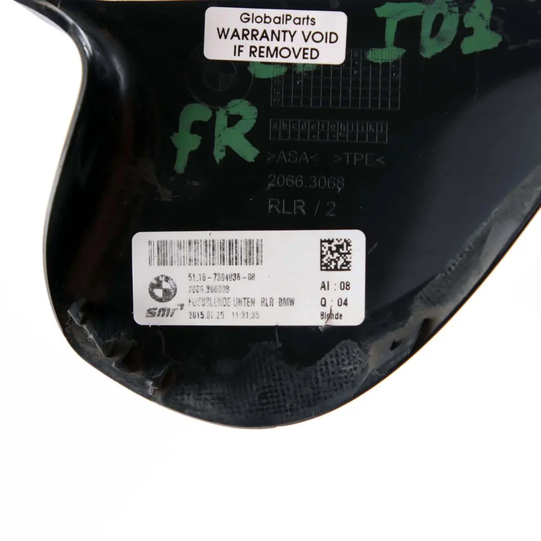 Wing Mirror Cover BMW i3 I01 Cap Baseplate Base Right O/S to with Part number 7304036 Wing Mirror Cover BMW i3 I01 Cap Baseplate Base Right O/S - SKU rhd-7304036 - Part number 7304036