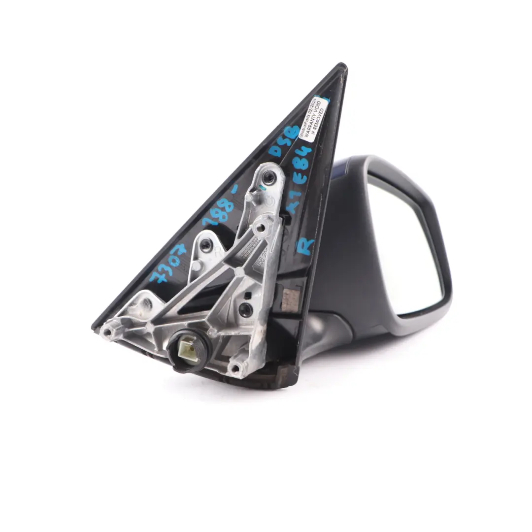 Wing Mirror Door Right O/S Heated 5 Pins Outside Deep Sea Blue - A76 to BMW X1 E84 with Part number 7307188 BMW X1 E84 Wing Mirror Door Right O/S Heated 5 Pins Outside Deep Sea Blue - A76 - SKU rhd-7307188-DSB - Part number 7307188