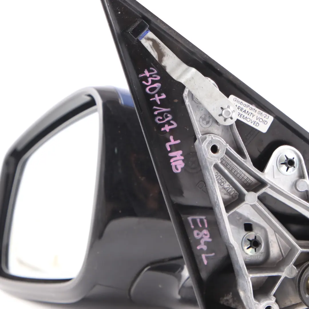 Door Wing Mirror Left N/S High Gloss Heated Memory Le Mans Blue - 381 to BMW X1 E84 with Part number 7307197 BMW X1 E84 Door Wing Mirror Left N/S High Gloss Heated Memory Le Mans Blue - 381 - SKU rhd-7307197-LMB - Part number 7307197