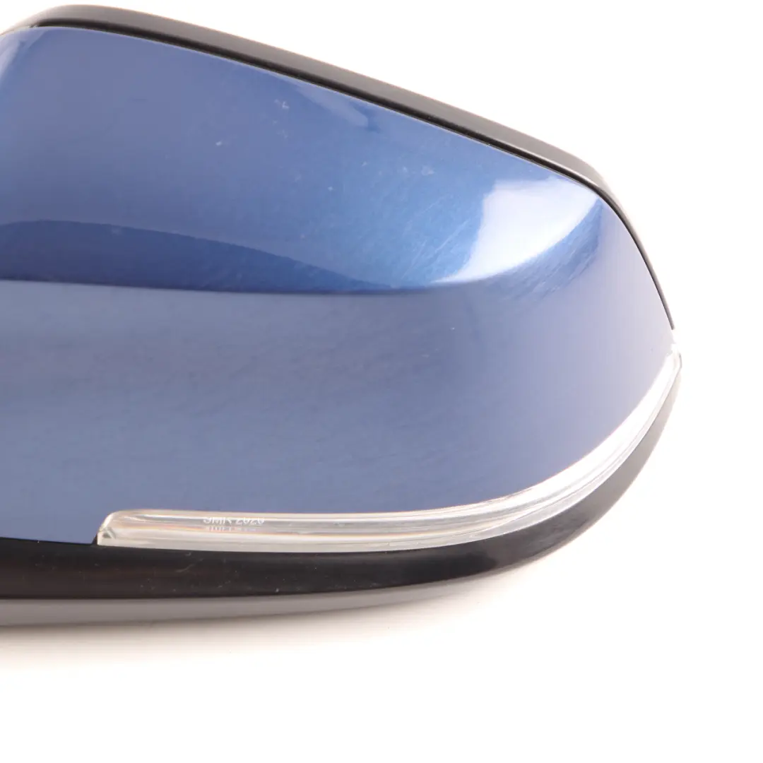 Door Wing Mirror Left N/S High Gloss Heated Memory Le Mans Blue - 381 to BMW X1 E84 with Part number 7307197 BMW X1 E84 Door Wing Mirror Left N/S High Gloss Heated Memory Le Mans Blue - 381 - SKU rhd-7307197-LMB - Part number 7307197