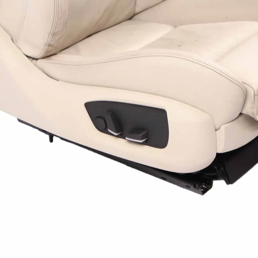  Front Seat BMW F01 LCI M Sport Heated Memory Right O/S Leather Elfenbein-Weiss - SKU rhd-7319242-1 - Part number 7319242
