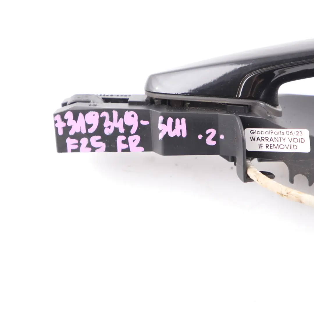 BMW X3 F25 Door Grab Handle Front Right O/S Outside Schwarz 2 Black 668 - SKU rhd-7319349-SCH - Part number 7319349