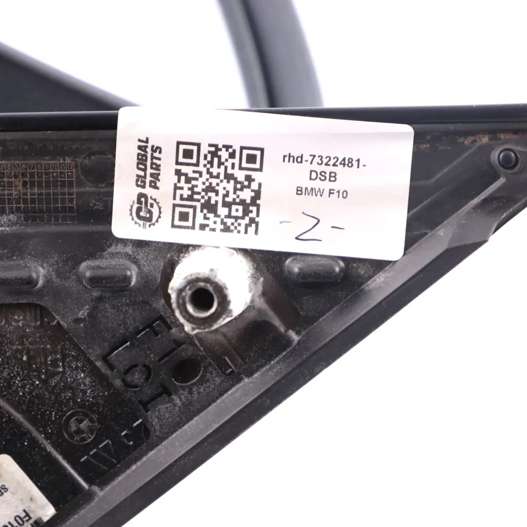 Wing Mirror BMW F10 F11 Heated Door Left N/S Outside Deep Sea Blue - A76 to with Part number 7322481 Wing Mirror BMW F10 F11 Heated Door Left N/S Outside Deep Sea Blue - A76 - SKU rhd-7322481-DSB - Part number 7322481