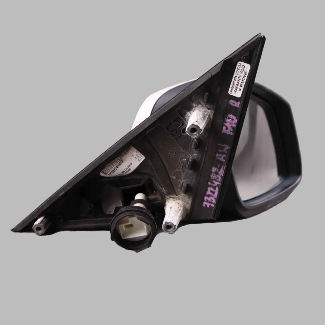 Wing Mirror BMW F10 F11 Heated Door Right O/S Alpinweiss Alpine White 300 5 Pins to with Part number 7322482 Wing Mirror BMW F10 F11 Heated Door Right O/S Alpinweiss Alpine White 300 5 Pins - SKU rhd-7322482-AW - Part number 7322482