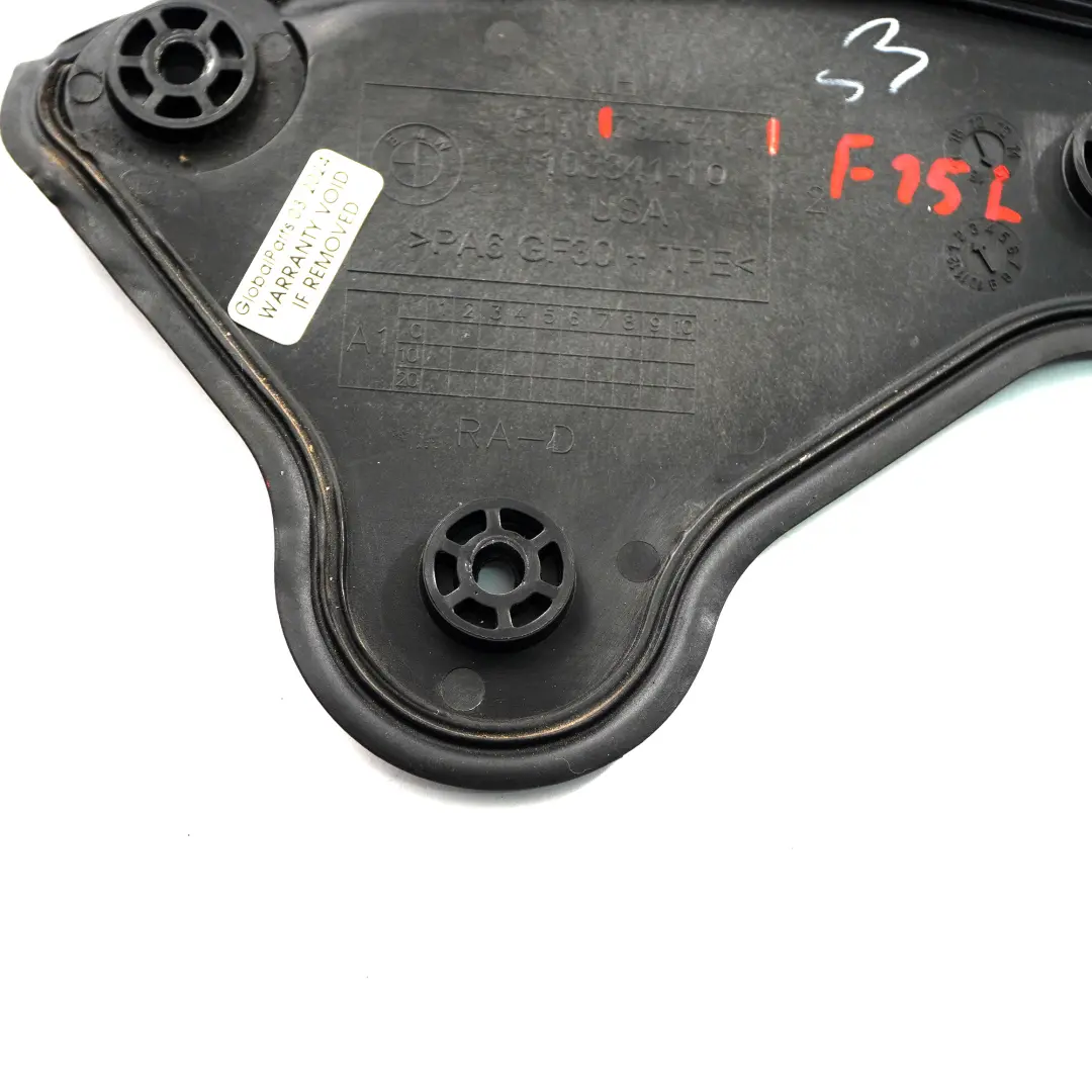 Bay Cover Trim Panel Left N/S Bracket Mount to BMW X5 F15 Engine with Part number 7325411 BMW X5 F15 Engine Bay Cover Trim Panel Left N/S Bracket Mount - SKU rhd-7325411 - Part number 7325411