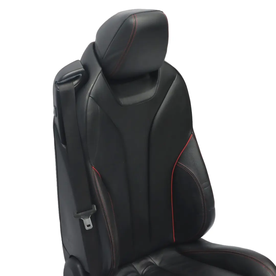 BMW F33 Sport Leather Dakota Black Red Front Right O/S Seat Heated Memory - SKU rhd-7327664-1 - Part number 7327664
