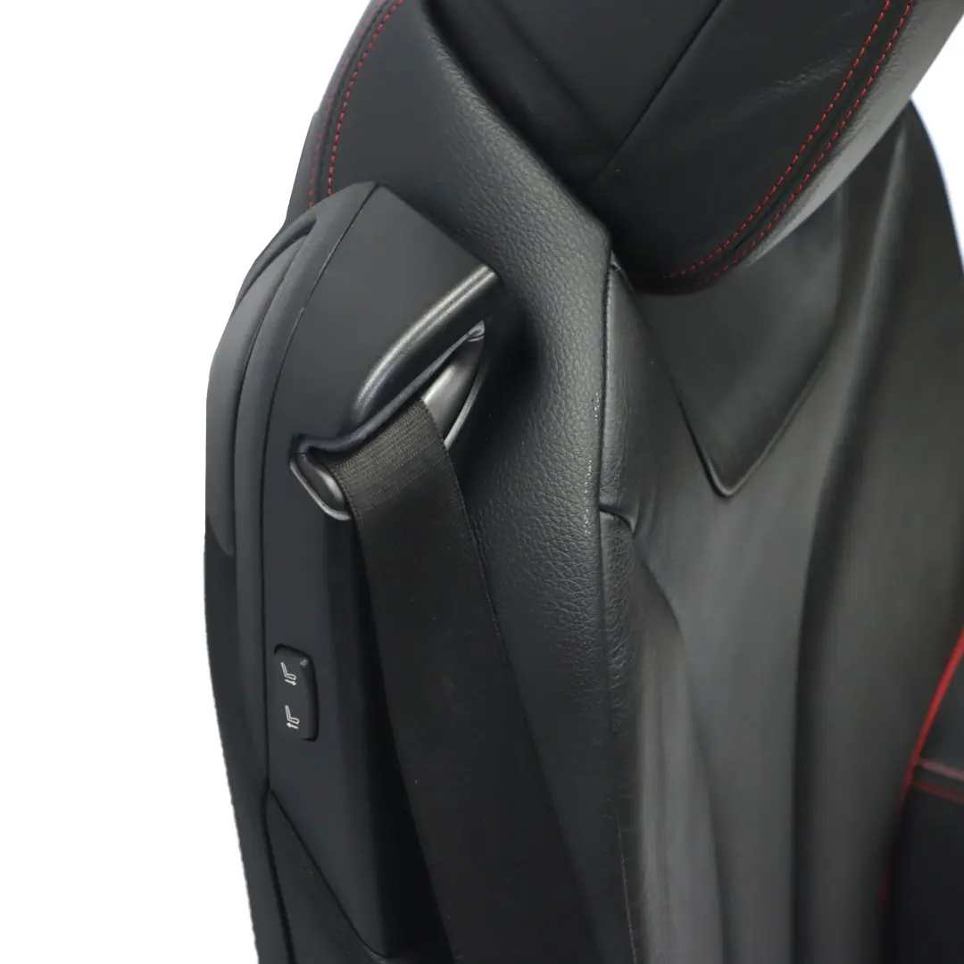 BMW F33 Sport Leather Dakota Black Red Front Right O/S Seat Heated Memory - SKU rhd-7327664-1 - Part number 7327664