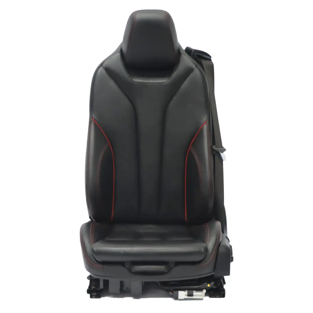 BMW F33 Sport Leather Dakota Black Red Front Left N/S Seat Heated Memory - SKU rhd-7327665-1 - Part number 7327665