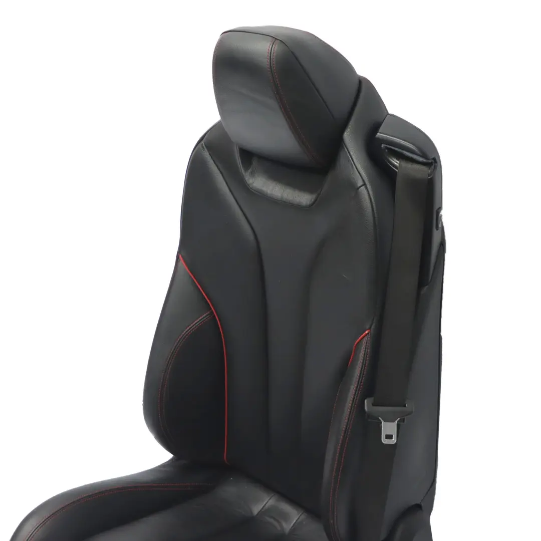 BMW F33 Sport Leather Dakota Black Red Front Left N/S Seat Heated Memory - SKU rhd-7327665-1 - Part number 7327665