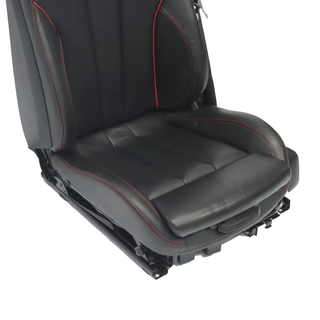 BMW F33 Sport Leather Dakota Black Red Front Left N/S Seat Heated Memory - SKU rhd-7327665-1 - Part number 7327665