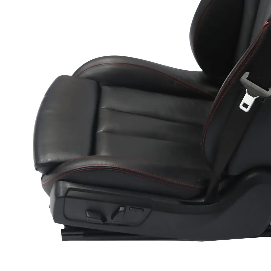 BMW F33 Sport Leather Dakota Black Red Front Left N/S Seat Heated Memory - SKU rhd-7327665-1 - Part number 7327665
