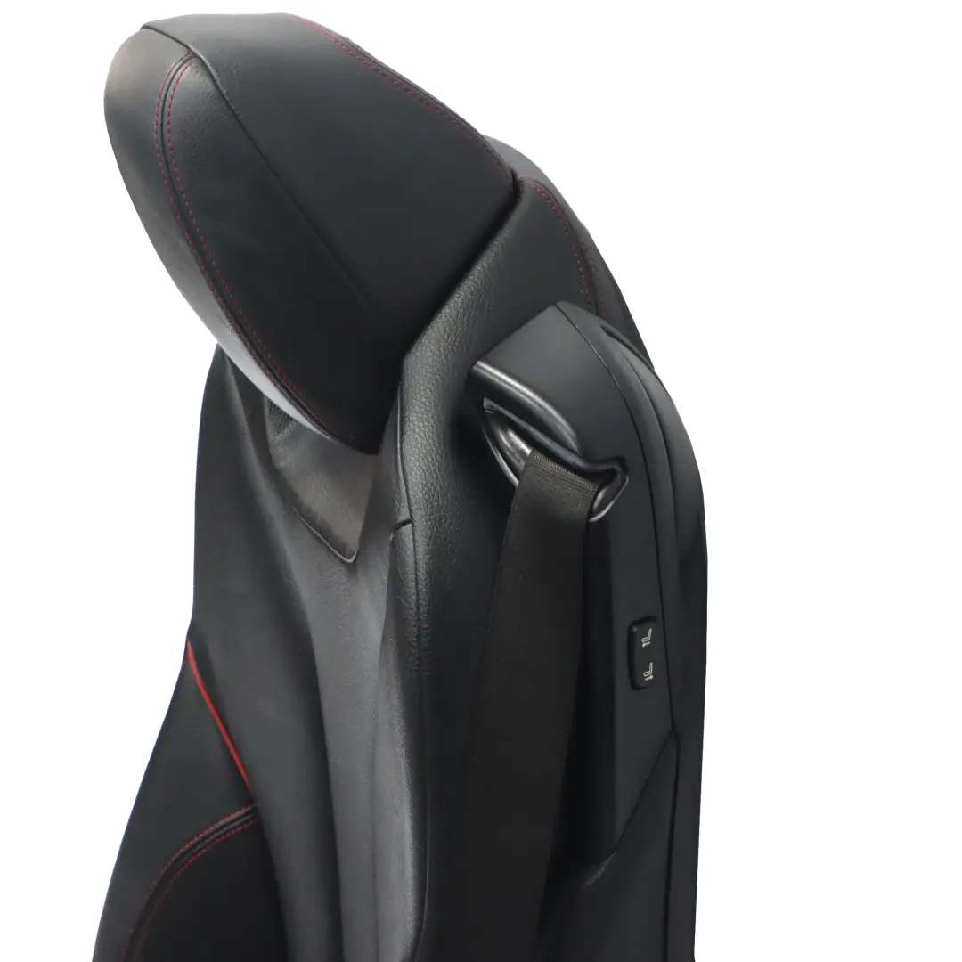 BMW F33 Sport Leather Dakota Black Red Front Left N/S Seat Heated Memory - SKU rhd-7327665-1 - Part number 7327665
