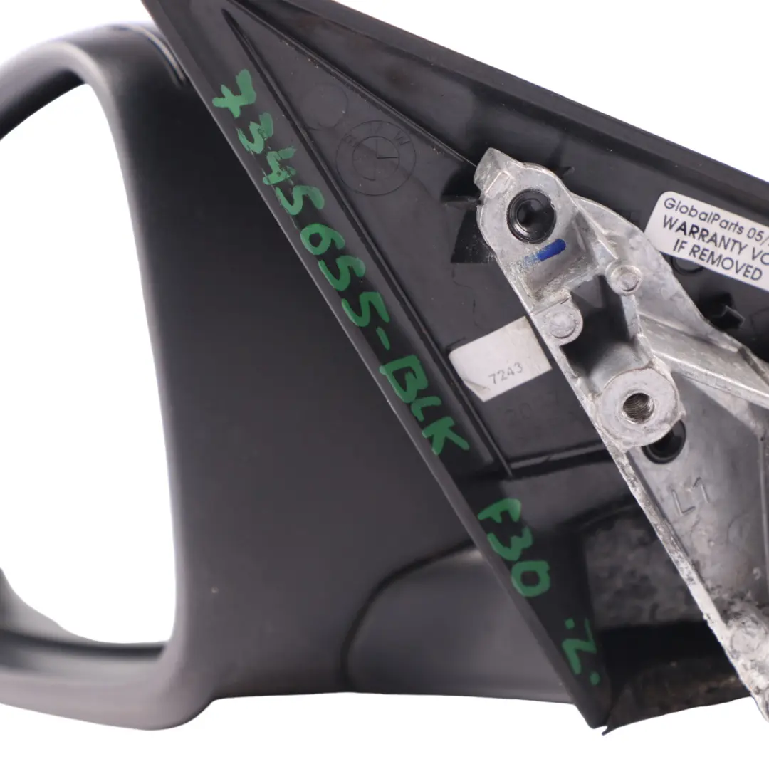  Wing Mirror BMW F30 F31 Heated Door Left N/S Black 6 Pins - SKU rhd-7345655-BLK - Part number 7345655