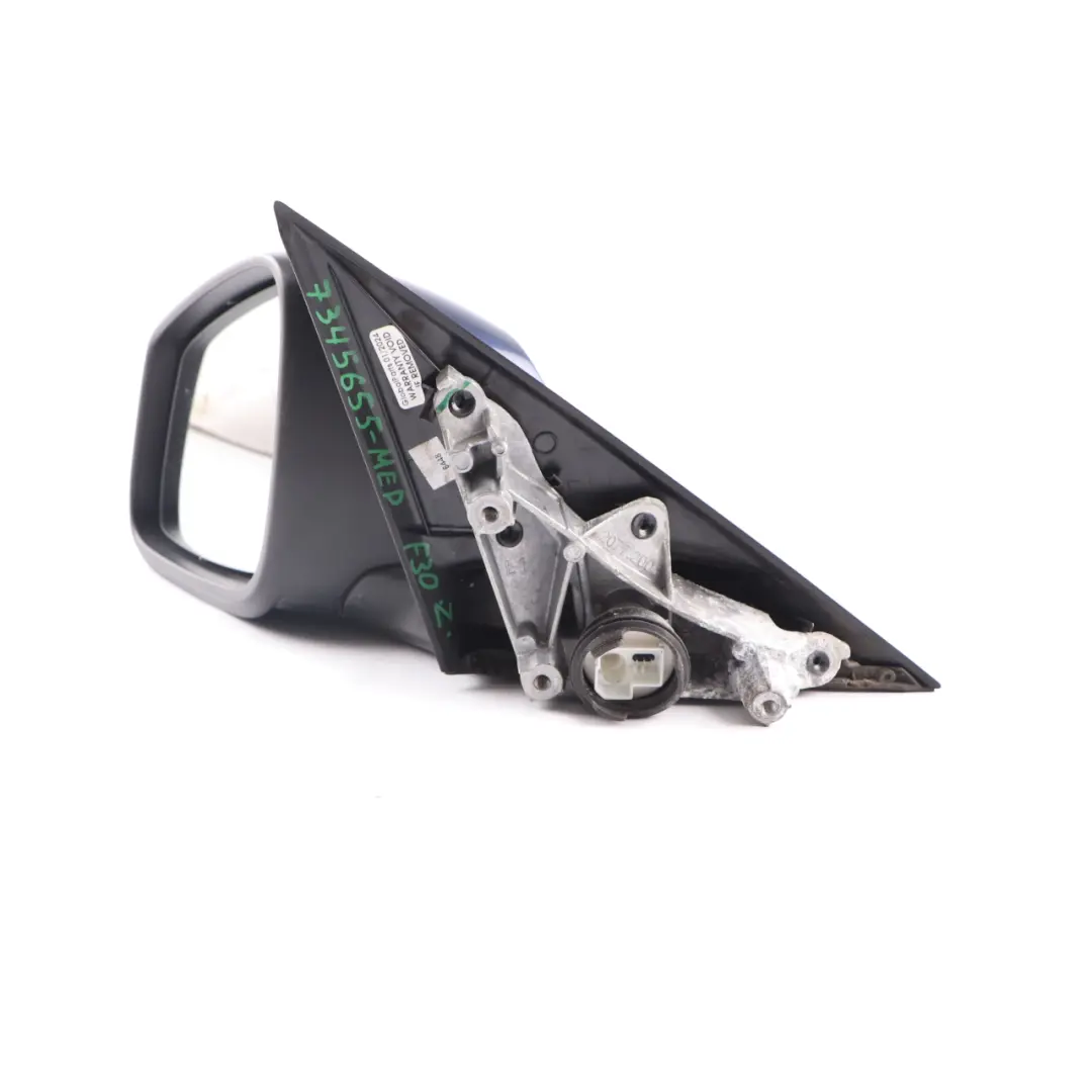 Wing Mirror BMW F30 F31 Heated Door Left N/S 6 Pin Mediterran Blue Metallic C10 to with Part number 7345655 Wing Mirror BMW F30 F31 Heated Door Left N/S 6 Pin Mediterran Blue Metallic C10 - SKU rhd-7345655-MED - Part number 7345655