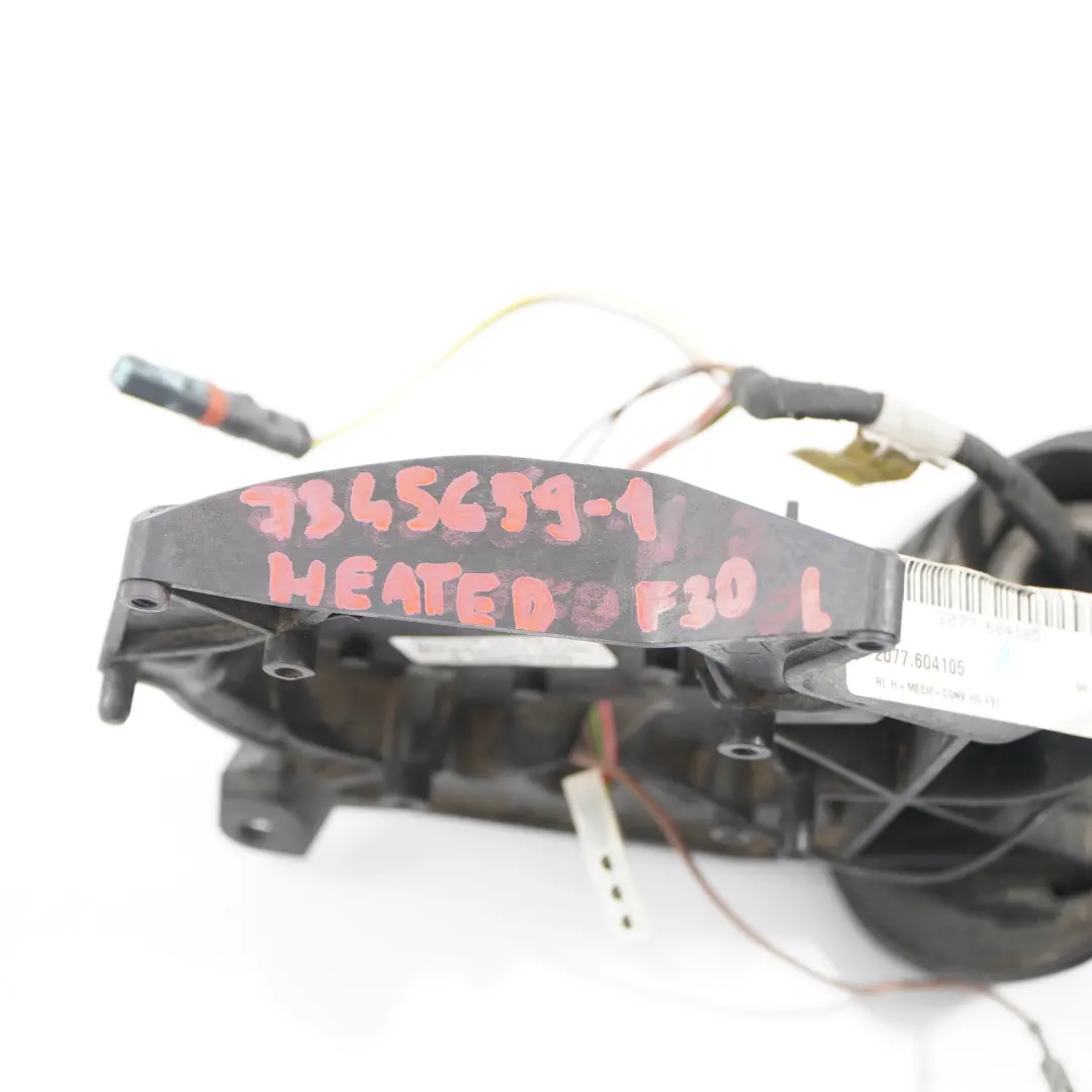 Wing Mirror Base BMW F30 F31 Outside Heated Door Left N/S 6 Pins Carrier Mount to with Part number 7345659 Wing Mirror Base BMW F30 F31 Outside Heated Door Left N/S 6 Pins Carrier Mount - SKU rhd-7345659-1 - Part number 7345659
