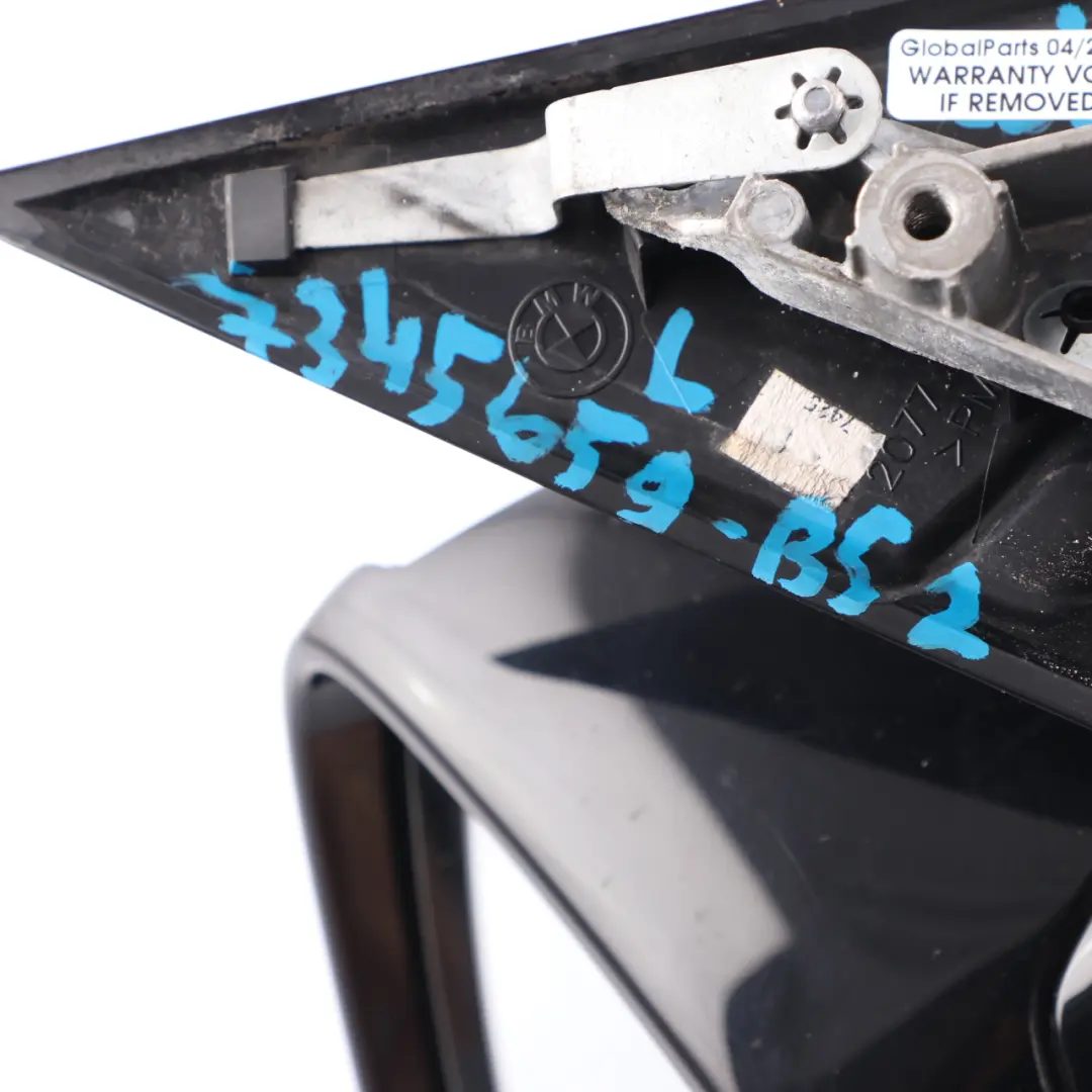  Wing Mirror BMW F30 F31 High Gloss Heated Left N/S Black Sapphire Metallic 475 - SKU rhd-7345659-BS2 - Part number 7345659