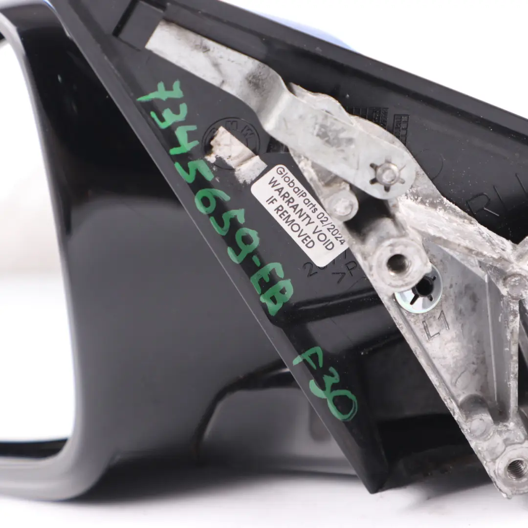  Wing Mirror BMW F30 F31 High Gloss Heated Left N/S Estorilblau Estoril Blue B45 - SKU rhd-7345659-EB - Part number 7345659