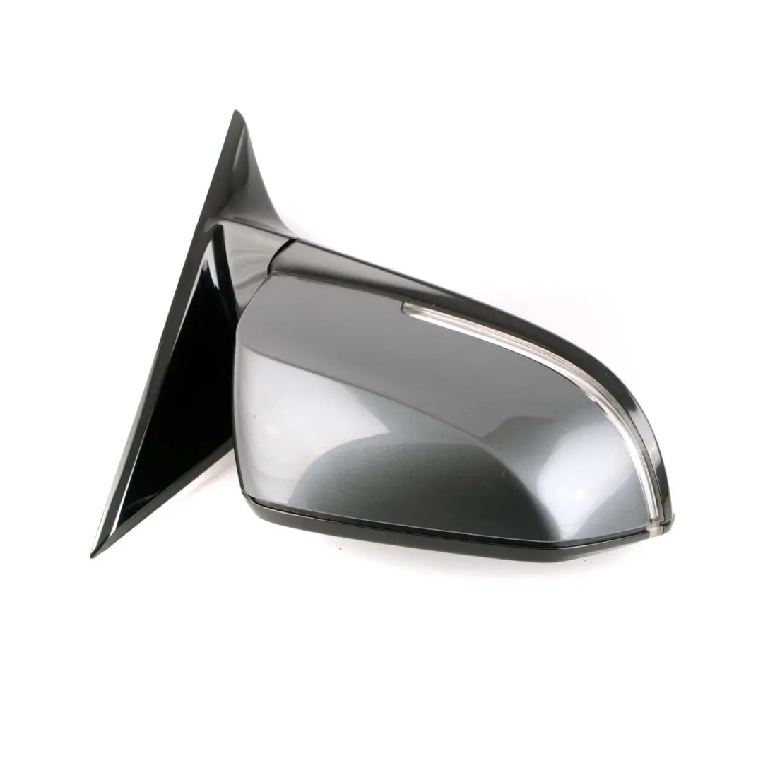 BMW 3 F30 F31 High Gloss Heated Right Wing Mirror O/S Mineralgrau Grey B39 - SKU rhd-7345660-MG - Part number 7345660
