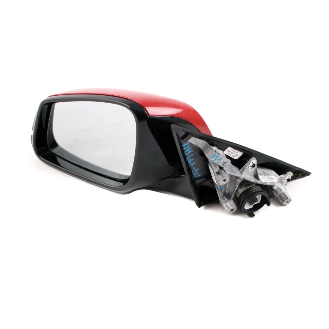 BMW 3 F30 F31 LCI High Gloss Heated Left Wing Mirror N/S Melbourne Red A75 - SKU rhd-7345667-MRT - Part number 7345667