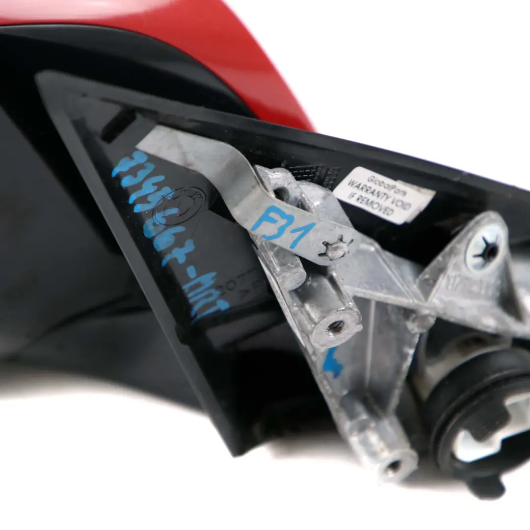 BMW 3 F30 F31 LCI High Gloss Heated Left Wing Mirror N/S Melbourne Red A75 - SKU rhd-7345667-MRT - Part number 7345667