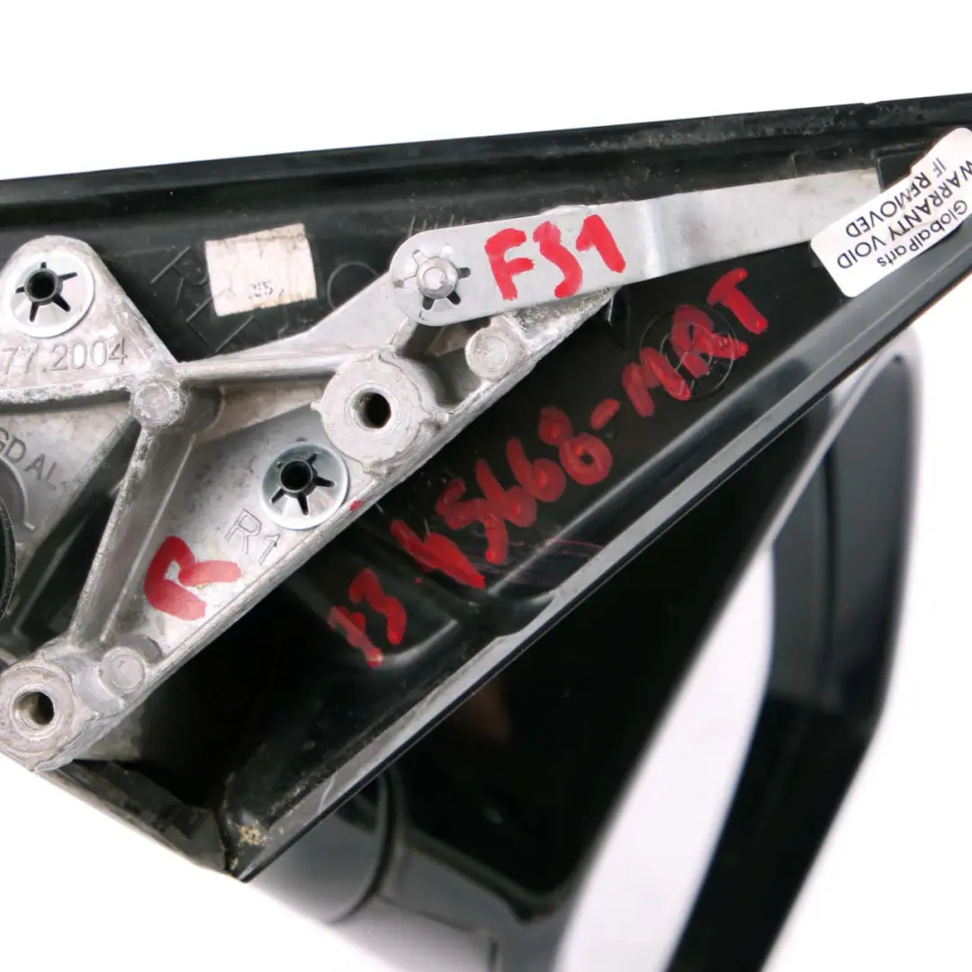 High Gloss Heated Right Wing Mirror O/S Melbourne Red A75 to BMW 3 F30 F31 LCI with Part number 7345668 BMW 3 F30 F31 LCI High Gloss Heated Right Wing Mirror O/S Melbourne Red A75 - SKU rhd-7345668-MRT - Part number 7345668