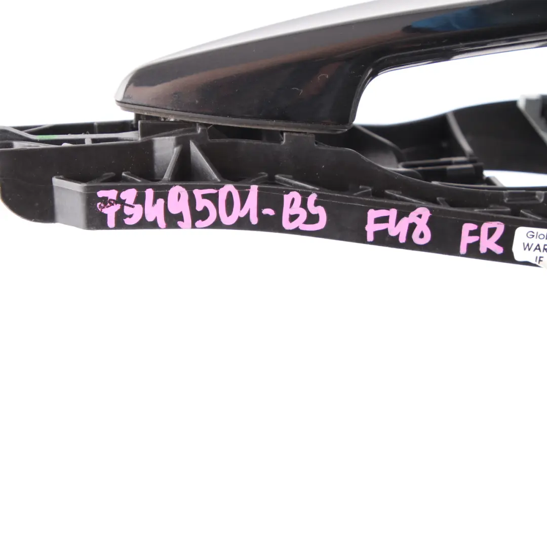 Door Handle Grab Outside Front Right O/S Black Sapphire Metallic 475 to BMW X1 F48 with Part number 7349501 BMW X1 F48 Door Handle Grab Outside Front Right O/S Black Sapphire Metallic 475 - SKU rhd-7349501-BS - Part number 7349501