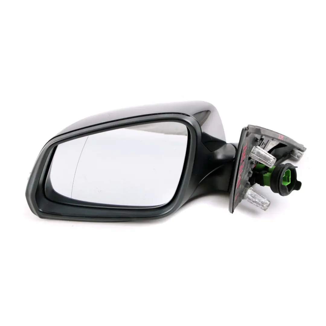 BMW 5 Series F10 F11 Heated Left Wing Mirror N/S Black Sapphire Metallic 475 - SKU rhd-7350641-BS - Part number 7350641