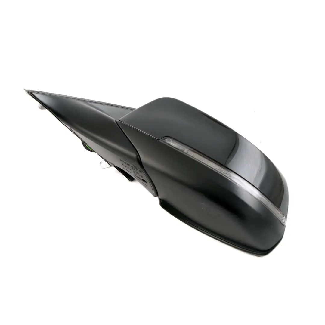 BMW 5 Series F10 F11 Heated Left Wing Mirror N/S Black Sapphire Metallic 475 - SKU rhd-7350641-BS - Part number 7350641