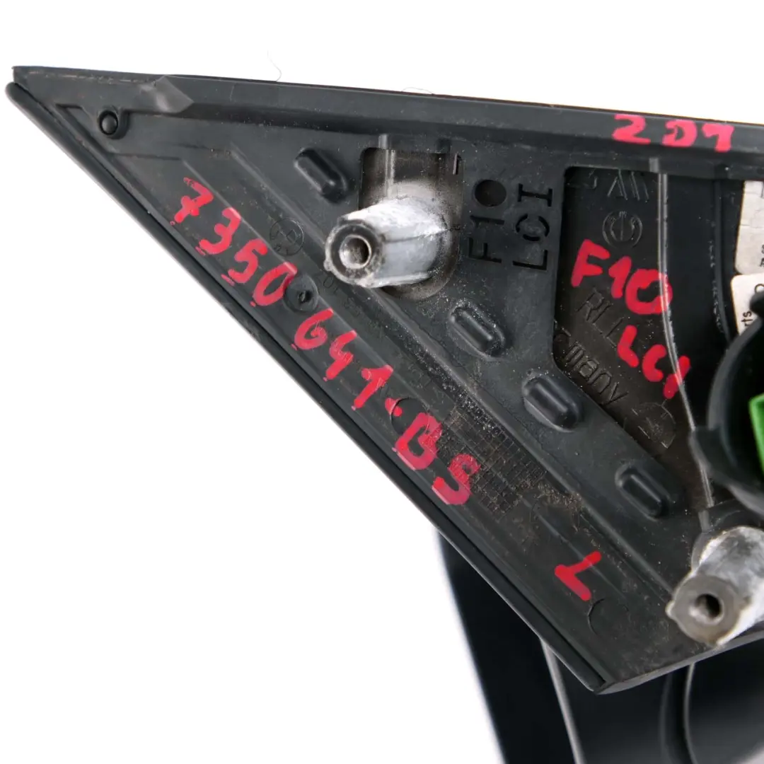 Heated Left Wing Mirror N/S Black Sapphire Metallic 475 to BMW 5 Series F10 F11 with Part number 7350641 BMW 5 Series F10 F11 Heated Left Wing Mirror N/S Black Sapphire Metallic 475 - SKU rhd-7350641-BS - Part number 7350641