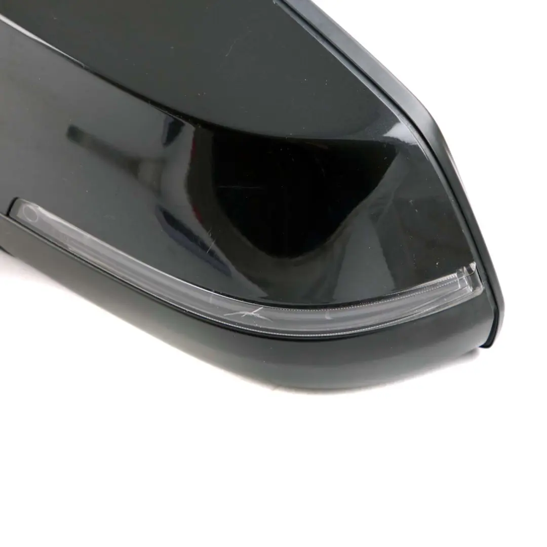 BMW 5 Series F10 F11 Heated Left Wing Mirror N/S Black Sapphire Metallic 475 - SKU rhd-7350641-BS - Part number 7350641