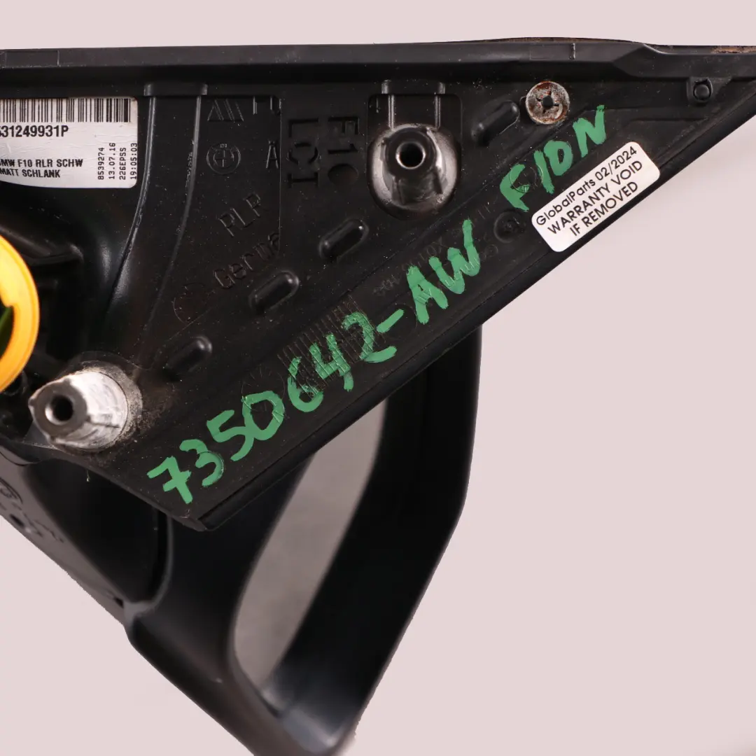 Outside Wing Mirror Heated Right Door O/S Alpine White - 300 to BMW F10 F11 LCI with Part number 7350642 BMW F10 F11 LCI Outside Wing Mirror Heated Right Door O/S Alpine White - 300 - SKU rhd-7350642-AW - Part number 7350642