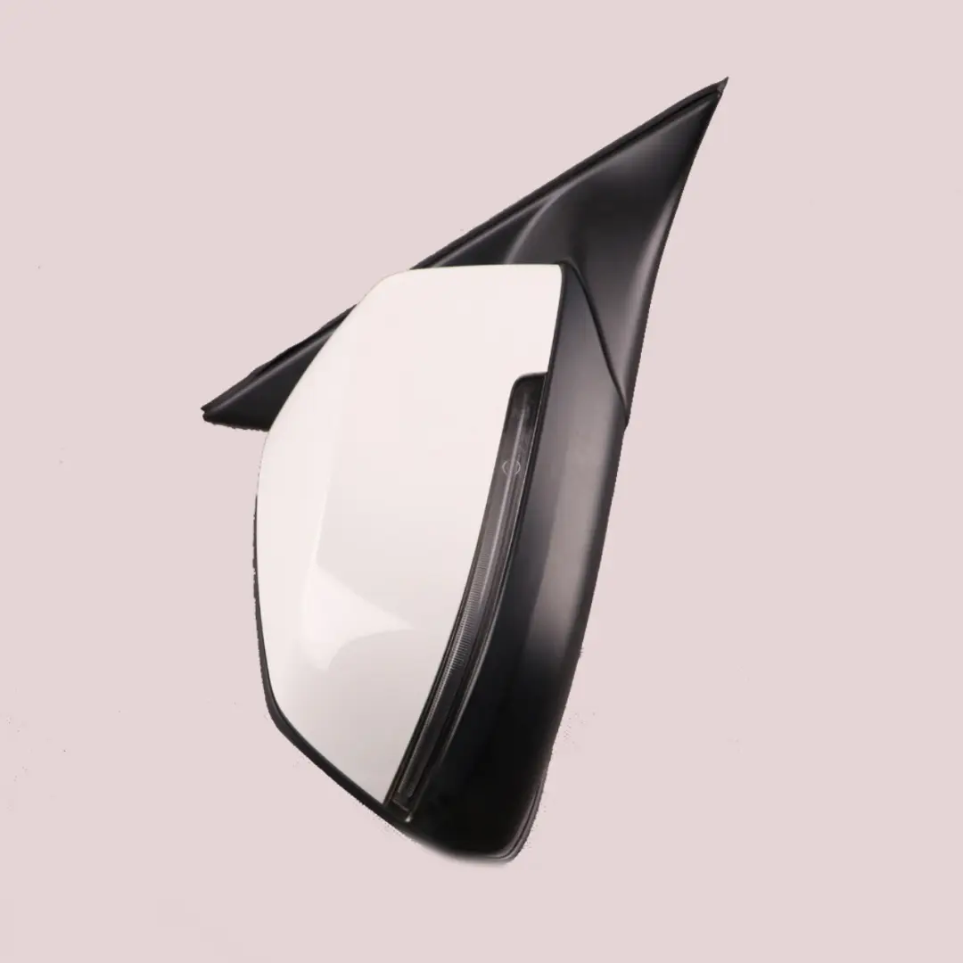BMW F10 F11 LCI Outside Wing Mirror Heated Right Door O/S Alpine White - 300 - SKU rhd-7350642-AW - Part number 7350642