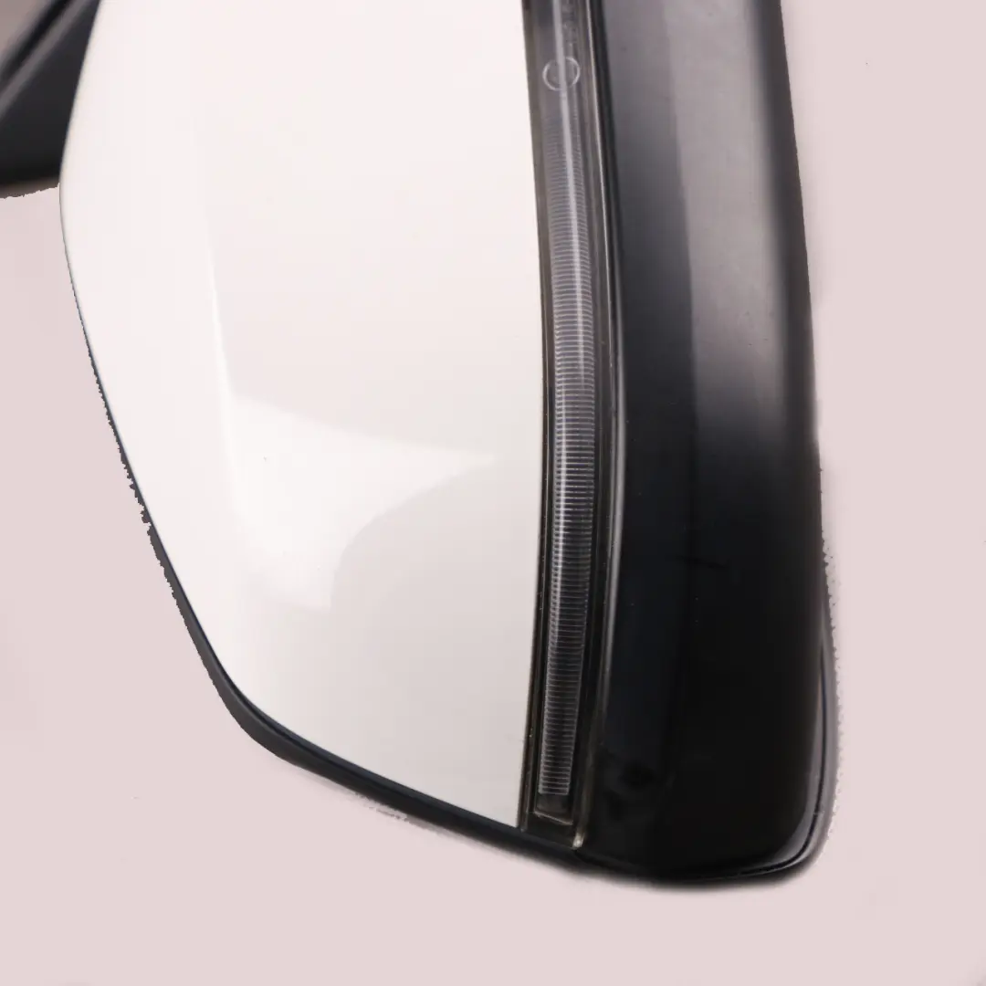 BMW F10 F11 LCI Outside Wing Mirror Heated Right Door O/S Alpine White - 300 - SKU rhd-7350642-AW - Part number 7350642