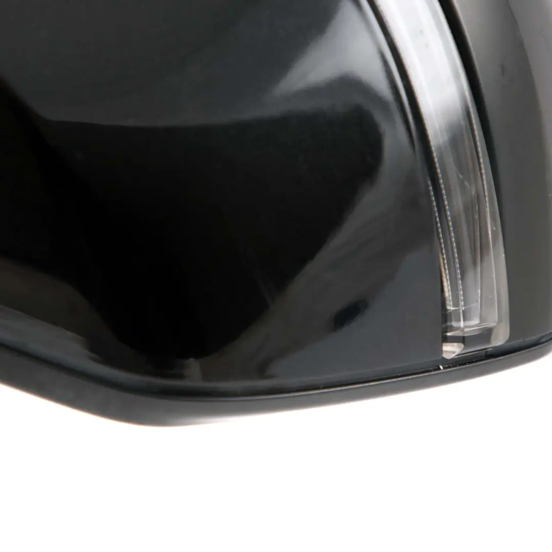 BMW 5 Series F10 F11 Heated Right Wing Mirror O/S Black Sapphire Metallic 475 - SKU rhd-7350642-BS - Part number 7350642