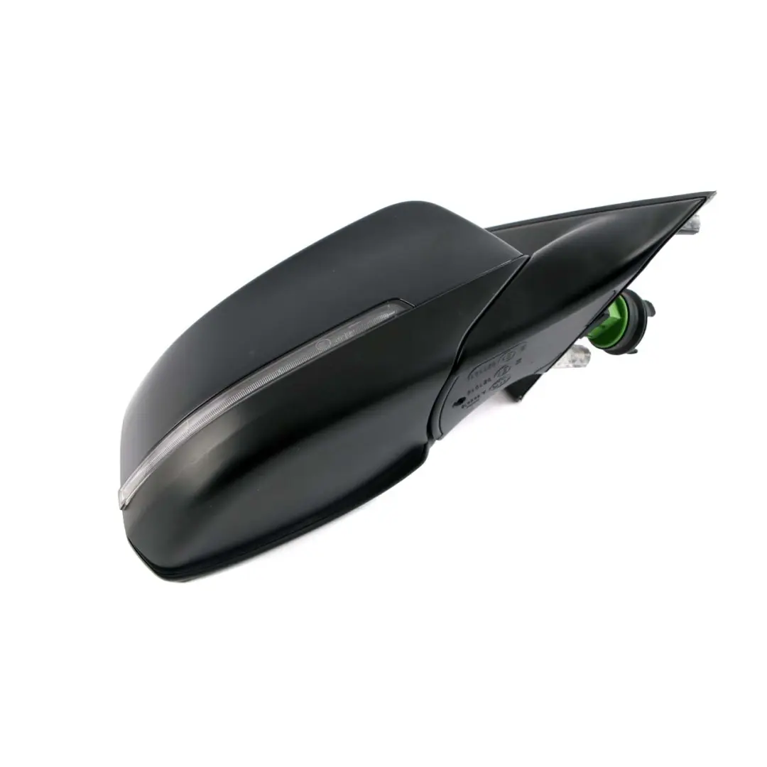 BMW 5 Series F10 F11 Heated Right Wing Mirror O/S Black Sapphire Metallic 475 - SKU rhd-7350642-BS - Part number 7350642