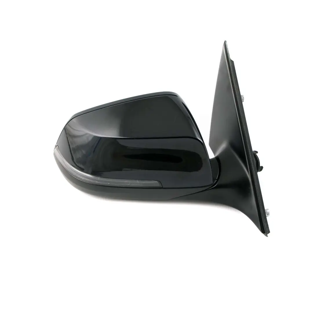 BMW 5 Series F10 F11 Heated Right Wing Mirror O/S Black Sapphire Metallic 475 - SKU rhd-7350642-BS - Part number 7350642