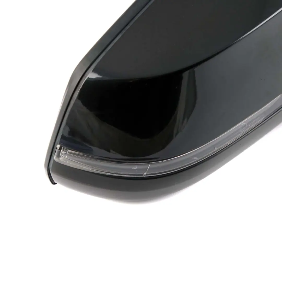 BMW 5 Series F10 F11 Heated Right Wing Mirror O/S Black Sapphire Metallic 475 - SKU rhd-7350642-BS - Part number 7350642