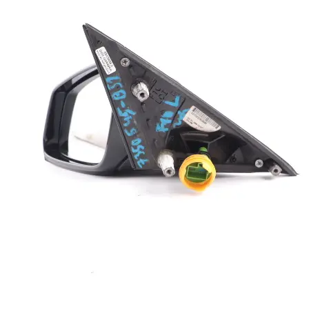  Wing Mirror BMW F10 F11 LCI Door Left N/S High Gloss Heated Black Sapphire - 475 - SKU rhd-7350645-BS1 - Part number 7350645