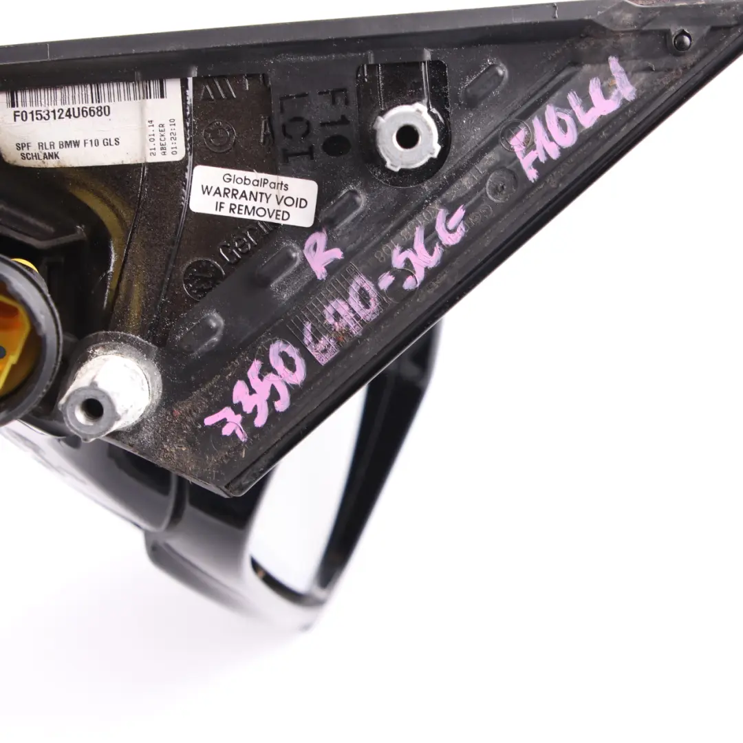 Wing Mirror BMW F10 F11 LCI Heated Right O/S Door Auto Dip High Gloss Spacegrau to with Part number 7350690 Wing Mirror BMW F10 F11 LCI Heated Right O/S Door Auto Dip High Gloss Spacegrau - SKU rhd-7350690-SCG - Part number 7350690