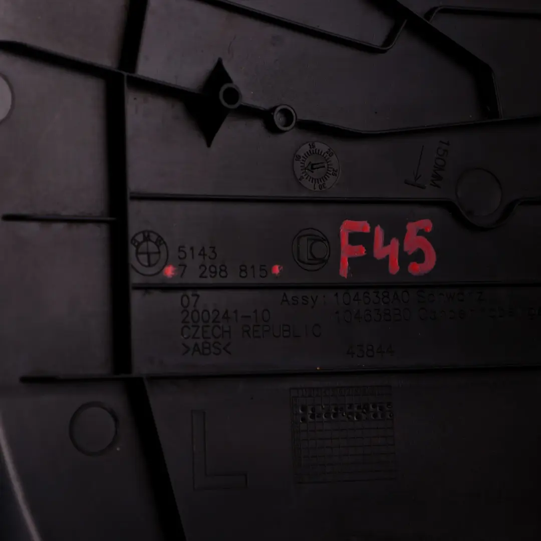 Lateral Trim Panel Leg Room Front Left N/S 7298815 to BMW F45 F46 Black Cover with Part number 7355015 BMW F45 F46 Black Cover Lateral Trim Panel Leg Room Front Left N/S 7298815 - SKU rhd-7355015 - Part number 7355015