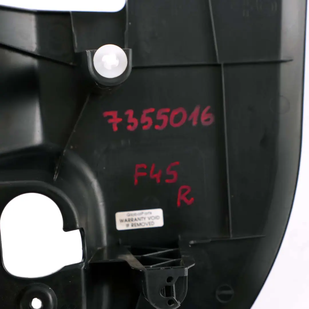 Side Trim Panel Front Bottom Right Black to BMW F45 Active Tourer F46 Gran Tourer with Part number 7355016 BMW F45 Active Tourer F46 Gran Tourer Side Trim Panel Front Bottom Right Black - SKU rhd-7355016 - Part number 7355016