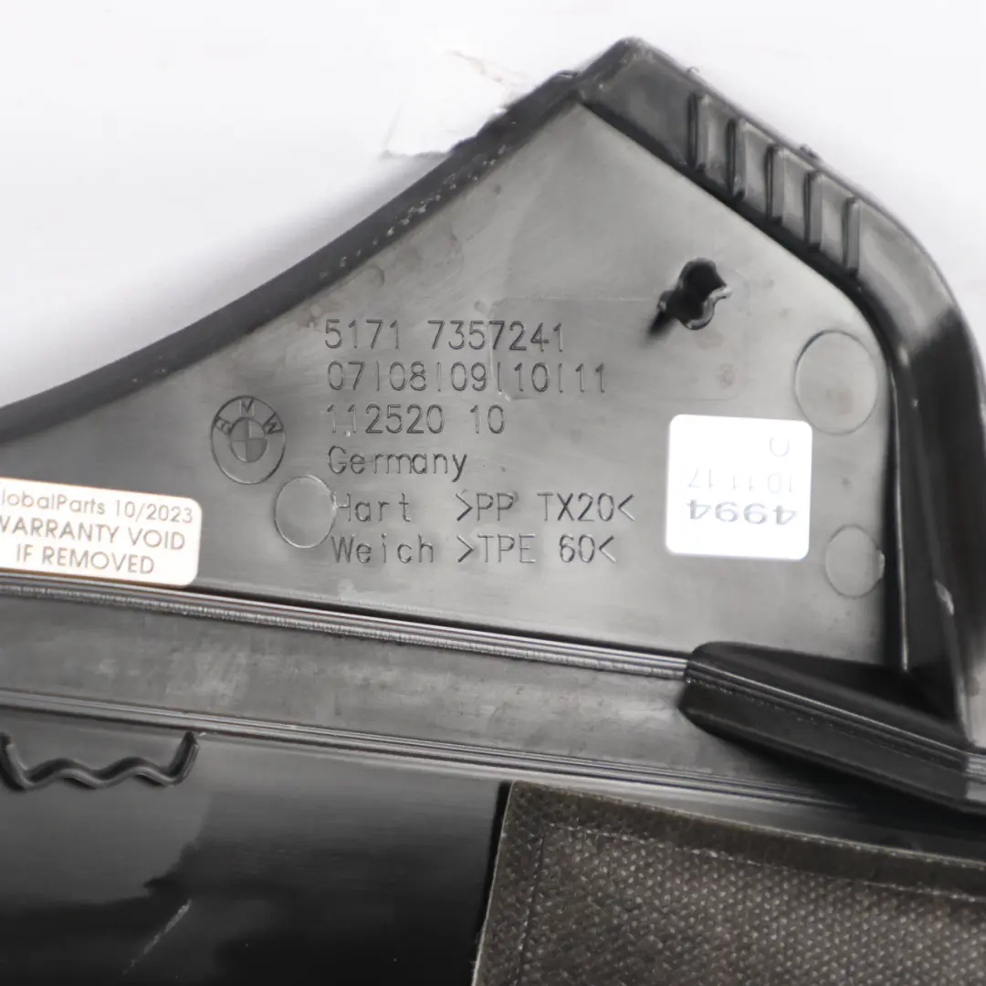 Windscreen Scuttle BMW G11 G12 Panel Cover Front Windshield Trim to with Part number 7357241 Windscreen Scuttle BMW G11 G12 Panel Cover Front Windshield Trim - SKU rhd-7357241 - Part number 7357241