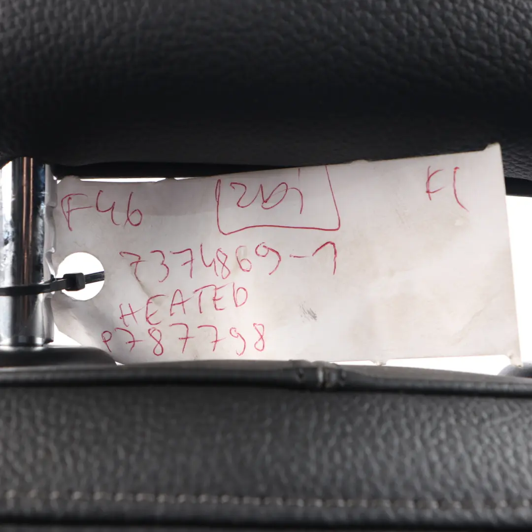 Front Seat BMW F46 Left N/S Sport Heated Leather Dakota Black Ventilated Memory to with Part number 7374869 Front Seat BMW F46 Left N/S Sport Heated Leather Dakota Black Ventilated Memory - SKU rhd-7374869-2 - Part number 7374869