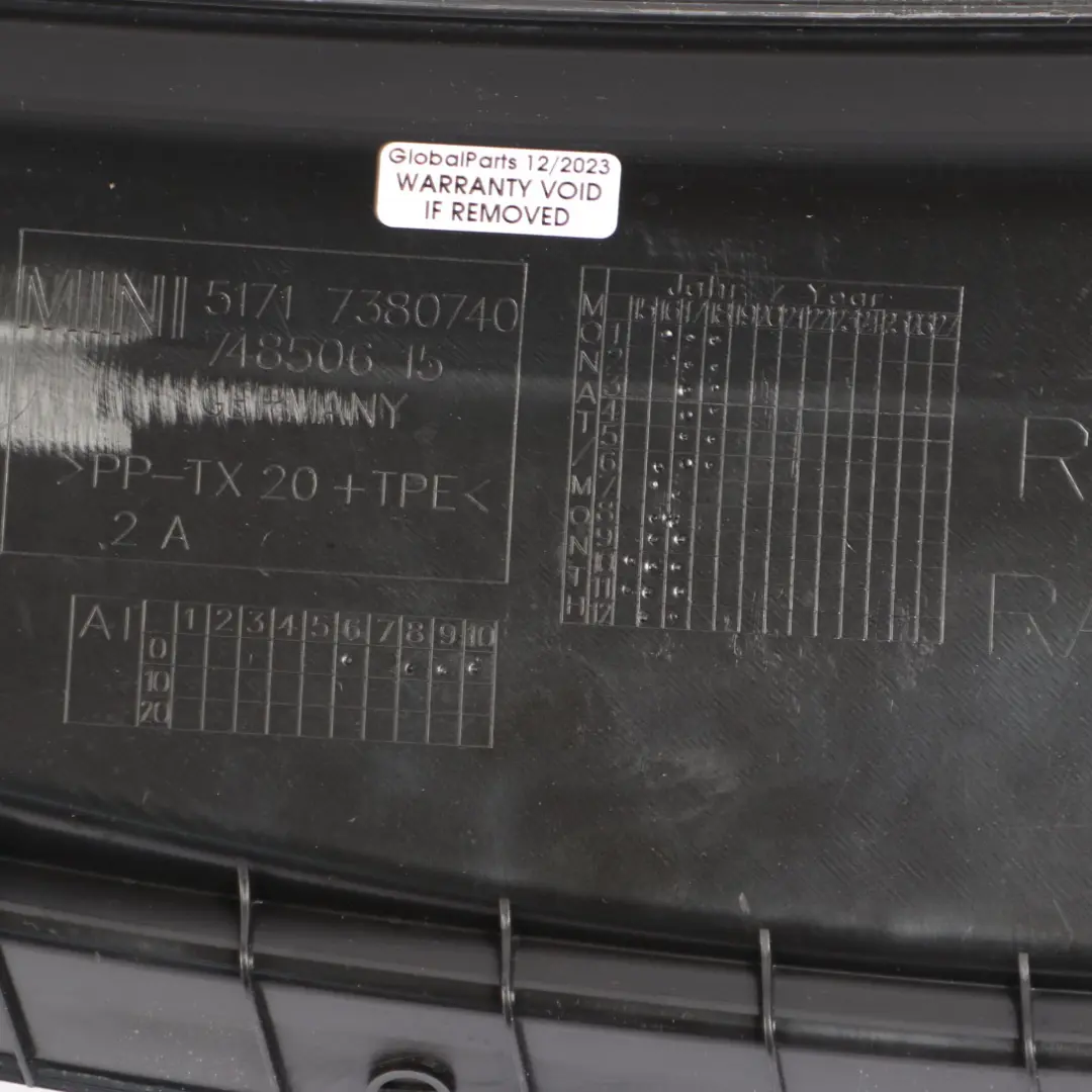 Windscreen Windshield Scuttle Apron Trim Cover Panel to Mini Countryman F60 with Part number 7380740 Mini Countryman F60 Windscreen Windshield Scuttle Apron Trim Cover Panel - SKU rhd-7380740 - Part number 7380740