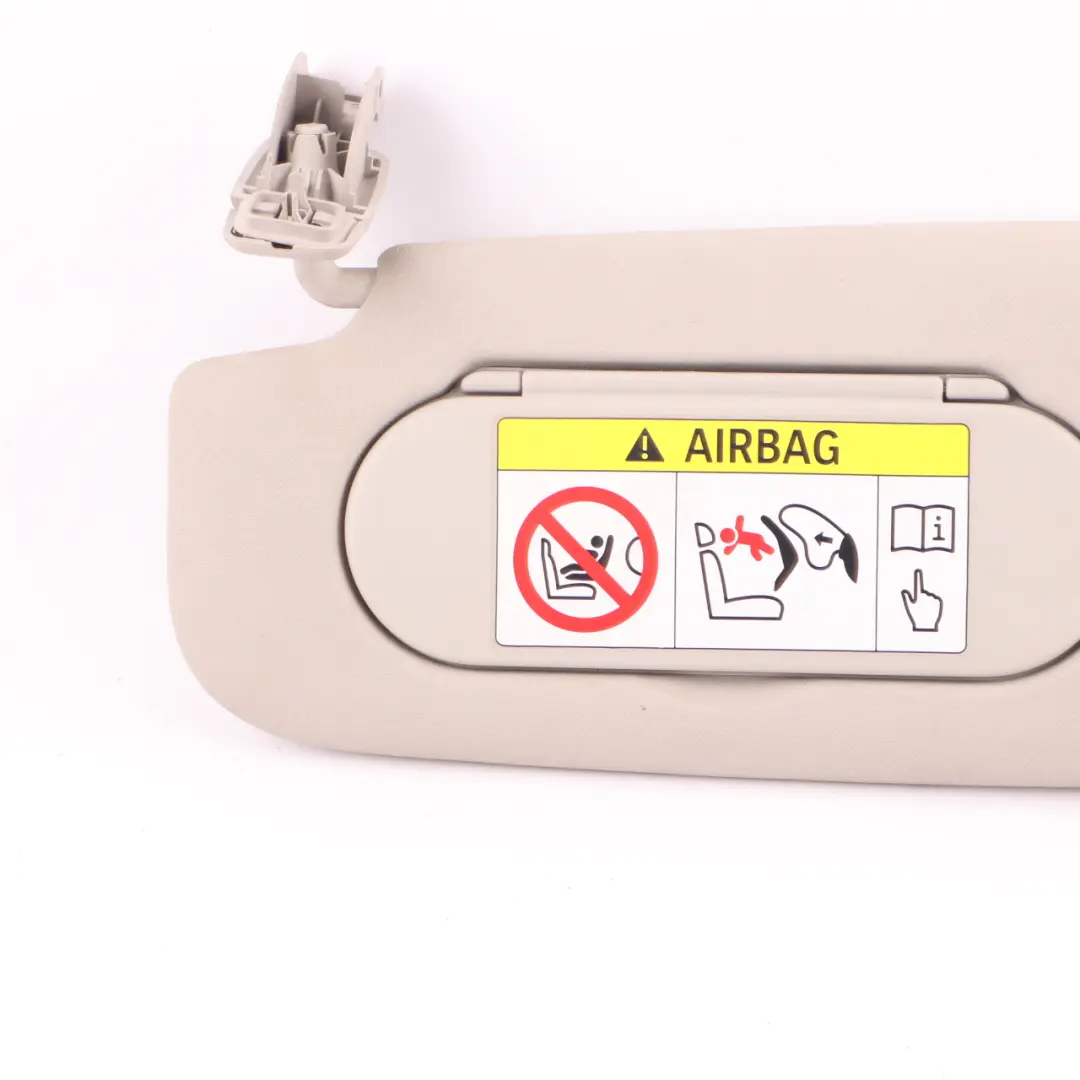 Sonnenblende mit Label Spiegel links SATELLITE GRAU für Mini Cooper F55 F56 mit Teilenummer 7382101 Mini Cooper F55 F56 Sonnenblende mit Label Spiegel links SATELLITE GRAU - SKU rhd-7382101 - Teilenummer 7382101