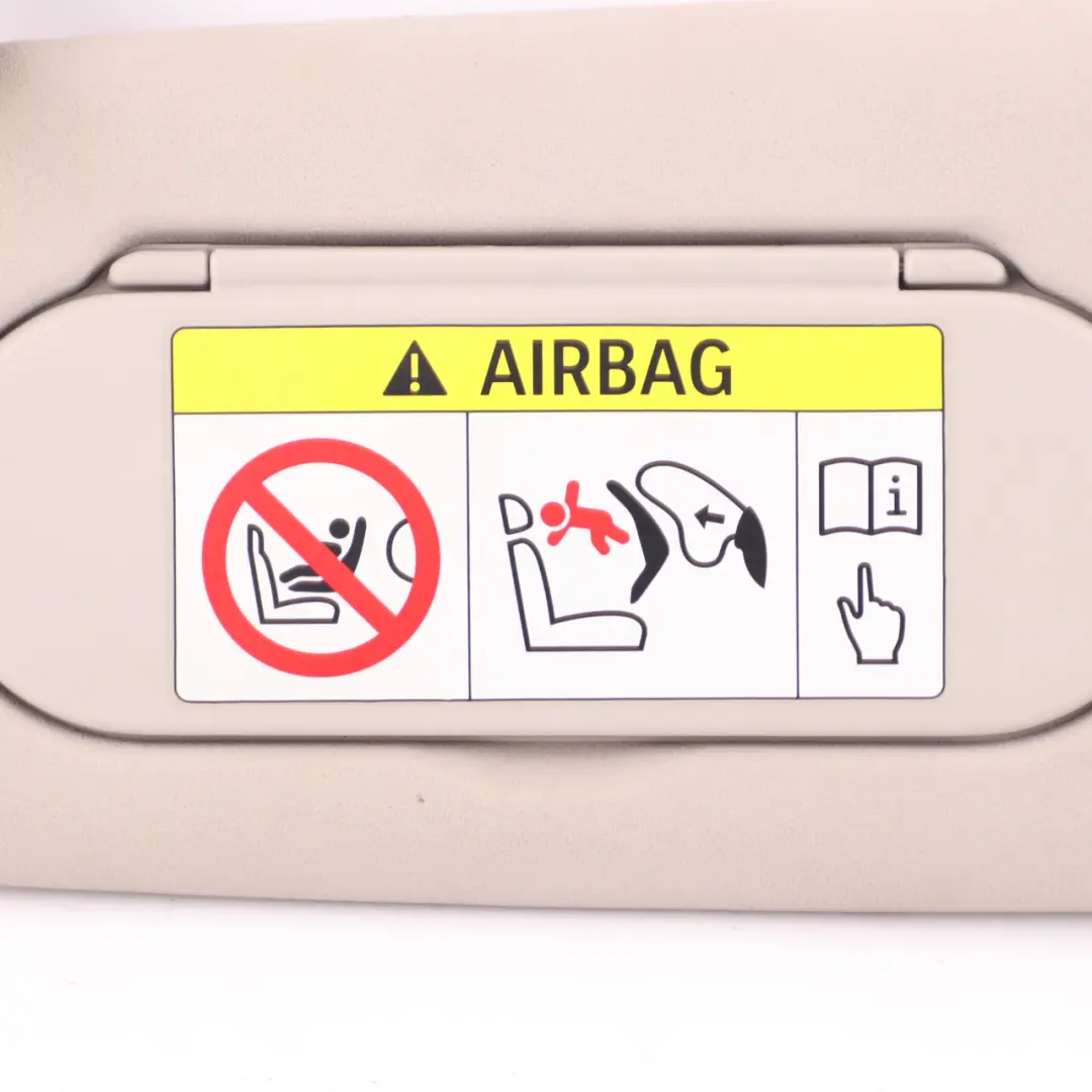 Visiera parasole etichetta specchio sinistro SATELLITE GREY per Mini Cooper F55 F56 con numero di parte 7382101 Mini Cooper F55 F56 Visiera parasole etichetta specchio sinistro SATELLITE GREY - SKU rhd-7382101 - Numero di parte 7382101