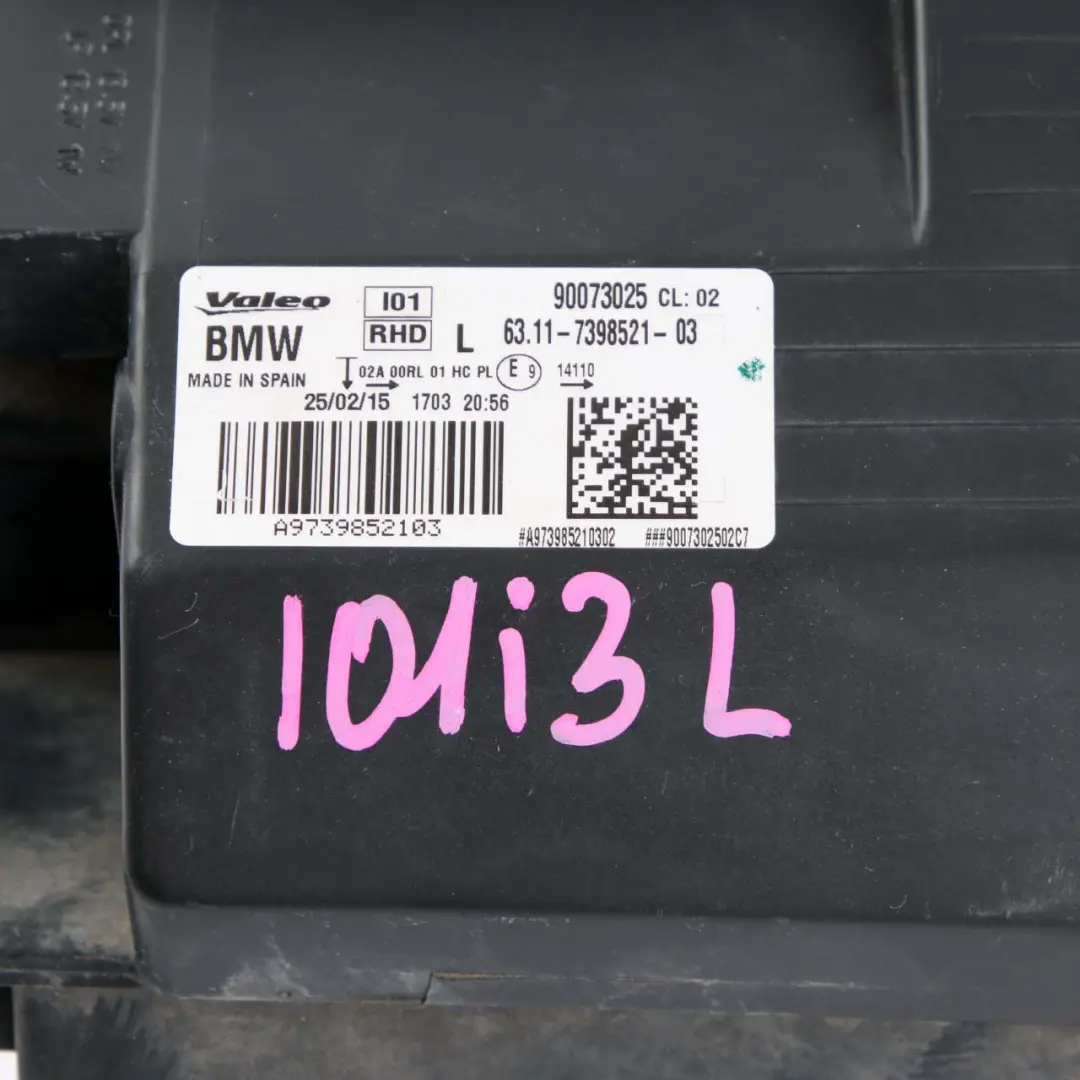 Headlight Headlamp Front Light Lamp Adaptive LED Left N/S 7398521 to BMW i3 I01 with Part number 7385561 BMW i3 I01 Headlight Headlamp Front Light Lamp Adaptive LED Left N/S 7398521 - SKU rhd-7385561 - Part number 7385561