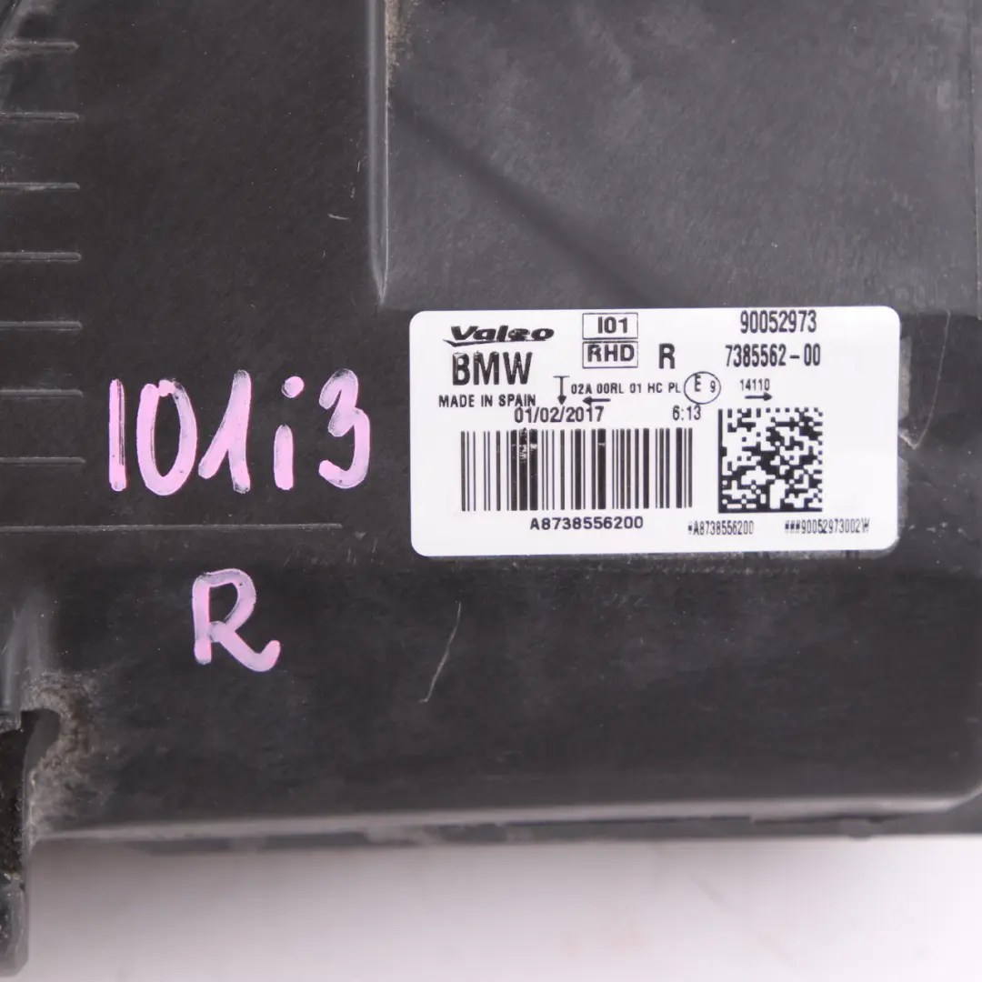 Headlight Headlamp Front Light Lamp Adaptive LED Right O/S to BMW i3 I01 with Part number 7385562 BMW i3 I01 Headlight Headlamp Front Light Lamp Adaptive LED Right O/S - SKU rhd-7385562 - Part number 7385562