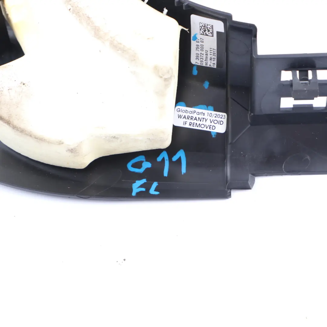 Lateral Trim Panel Lower Kick Plate Front Left N/S Black to BMW G11 with Part number 7390759 BMW G11 Lateral Trim Panel Lower Kick Plate Front Left N/S Black - SKU rhd-7390759 - Part number 7390759